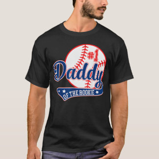 Papa des Rookies 1. Geburtstags-Baseball-Thema T-Shirt