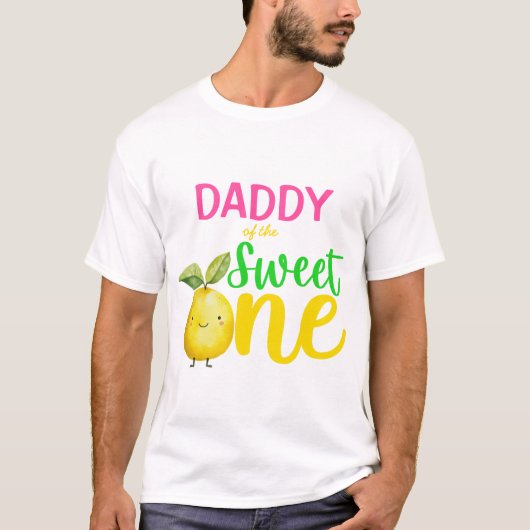 Papa des Süßen ein pinkfarbenes Limonade-Party T-Shirt (Vorderseite)