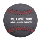 Papa des Vaters Wir Liebe dich Etch auf Chalkboard Baseball (Vorderseite)