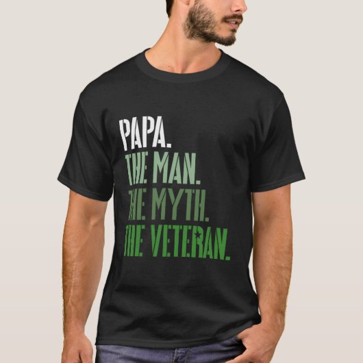 Papa des Veteranen Der Mythos Der Veteran Mi T-Shirt (Vorderseite)