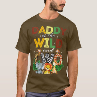 Papa des wilden Zwei-Zoo-Birthday-Safari-Dschungel T-Shirt