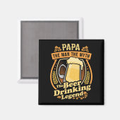 Papa Die Bier trinkt Legende Magnet (Vorderseite/Rückseite)