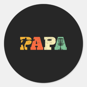Papa Disc Golf Liebhaber Frisbee Golf spielender V Runder Aufkleber