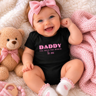 Papa, du bedeutest Welt für mich Zitat Baby Mädche Strampler
