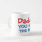 Papa, du bist das beste Geschenk für Papa Kaffeetasse (Vorderseite Links)