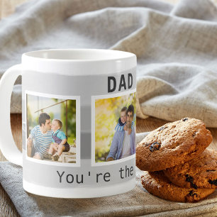 Papa, du bist der Beste Graue Pinselstrich 3 Foto Kaffeetasse