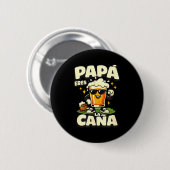 Papa, du bist der Hammer lustiger spanischer Bier- Button (Vorne & Hinten)