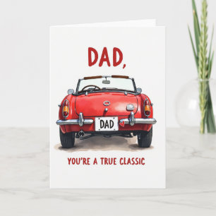 Papa, du bist eine echte Oldtimer-Grüße-Karte Karte