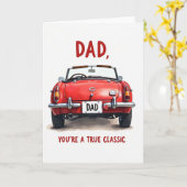 Papa, du bist eine echte Oldtimer-Grüße-Karte Karte (Gelbe Blume)