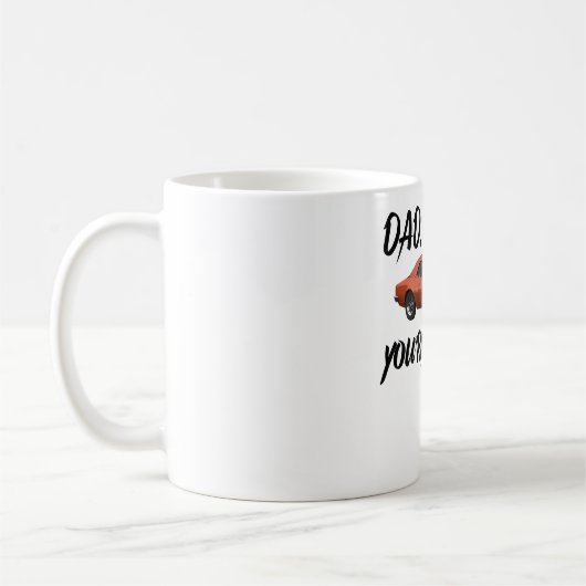 Papa du bist klassischer Pontiac Firebird 1968 2 Kaffeetasse (Links)