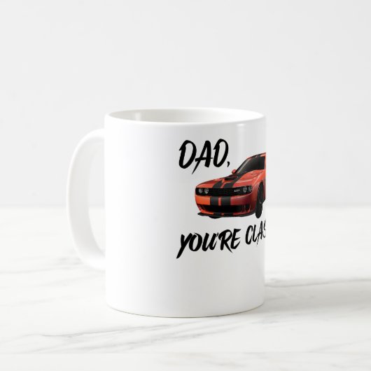 Papa du bist klassisches Dodge Challenger SRT Hell Kaffeetasse (Vorderseite Links)