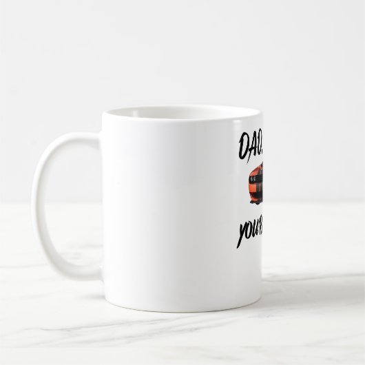 Papa du bist klassisches Dodge Challenger SRT Hell Kaffeetasse (Links)