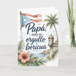 Papa, du bist mein Boricua-Stolz zum Vatertag Karte