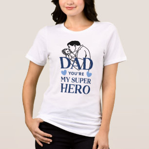 Papa, du bist mein Superheld T-Shirt Tri-Blend Shirt