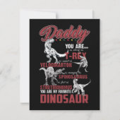 Papa Du bist so stark wie T-rex Dinosaur Geschenk Dankeskarte (Vorderseite)