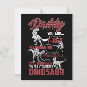Papa Du bist so stark wie T-rex Dinosaur Geschenk Dankeskarte