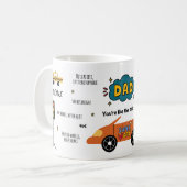 Papa, du bist so wie das beste Auto Kaffeetasse (Vorderseite Links)