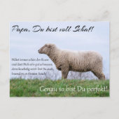 Papa, Du bist voll Schaf! Postkarte (Vorderseite)