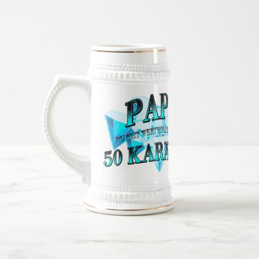 Papa du bist wertvoller als ein 50 Karäter Bierglas (Links)