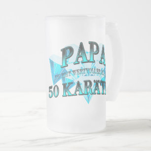 Papa du bist wertvoller als ein 50 Karäter Mattglas Bierglas