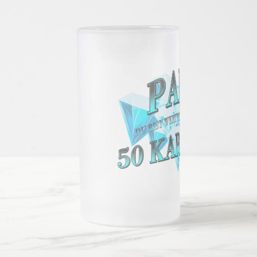 Papa du bist wertvoller als ein 50 Karäter Mattglas Bierglas (Mittel)