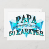 Papa du bist wertvoller als ein 50 Karäter Postkarte (Vorne/Hinten)