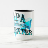 Papa du bist wertvoller als ein 50 Karäter Tasse (Zentrum)
