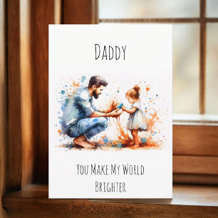 Papa, du machst meine Welt glücklich Vatertag Karte