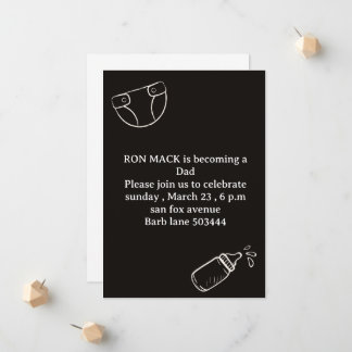 Papa Dusche Windeln Papa-Party lädt ein Ankündigung