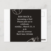 Papa Dusche Windeln Papa-Party lädt ein Postkarte (Rückseite)