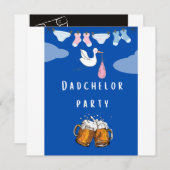 Papa Dusche Windelpapa , Bier Party Einladung (Vorne/Hinten)