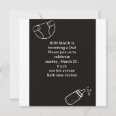 Papa Dusche Windelpapa , Bier Party Einladung (Rückseite)