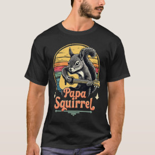 Papa Eichhörnchen spielt Gitarre - Retro-Musikdesi T-Shirt