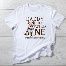 Papa einer wilden Wolfsheidsfamilie T-Shirt