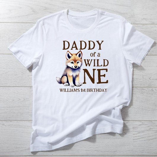 Papa einer wilden Wolfsheidsfamilie T-Shirt