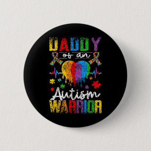 Papa eines Autismus-Kriegers Unterstützt Autisten Button
