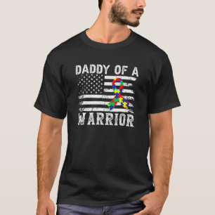 Papa eines Krieger-Autismus-Bewusstsein für Mama V T-Shirt