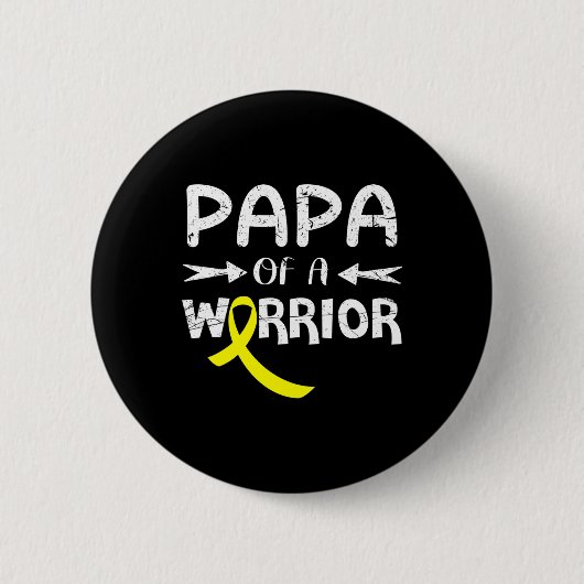 Papa eines Kriegers gegen den Krebs von Kindern Button (Vorderseite)
