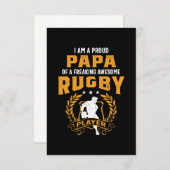 Papa eines Phantastischen Rugby-Spielers RSVP Karte (Vorne/Hinten)