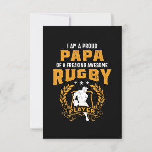 Papa eines Phantastischen Rugby-Spielers RSVP Karte