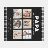 Papa einfach die beste FotoCollage Personalisiert Fleecedecke (Vorderseite (Horizontal))