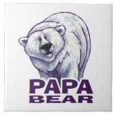 Papa-Eisbär Fliese (Vorderseite)