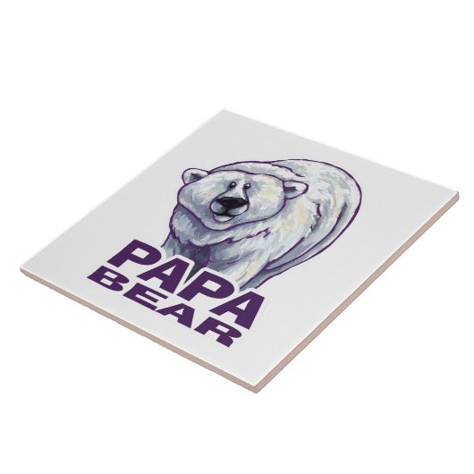 Papa-Eisbär Fliese (Seite)