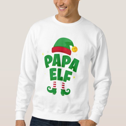 Papa Elf Christmas Family Pajama Design Sweatshirt (Vorderseite)