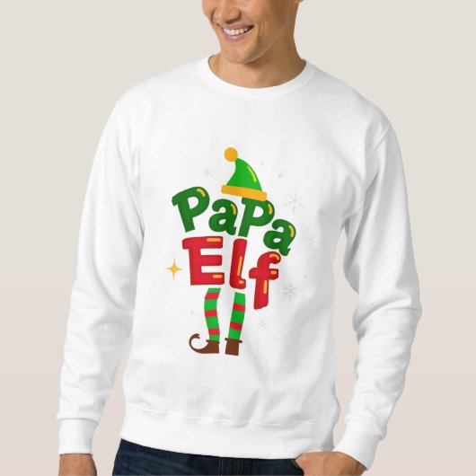 Papa Elf Christmas Family Pajama Design Sweatshirt (Vorderseite)