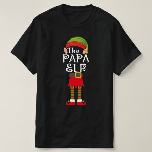 Papa-Elf-Familie passend Weihnachten T-Shirt (Design vorne)