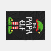 Papa Elf Family Matching Group Christmas Dad  Fleecedecke (Vorderseite (Horizontal))