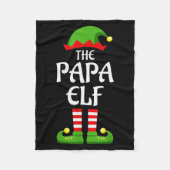 Papa Elf Family Matching Group Christmas Dad  Fleecedecke (Vorderseite)