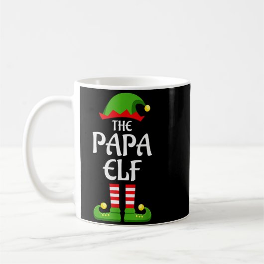 Papa Elf Family Matching Group Christmas Dad  Kaffeetasse (Links)