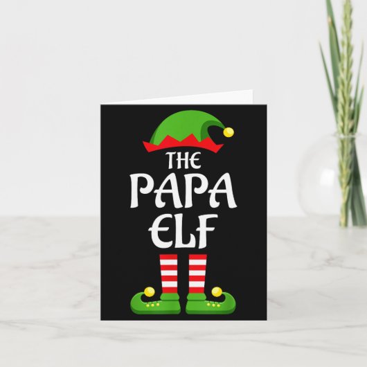 Papa Elf Family Matching Group Christmas Dad  Karte (Vorderseite)